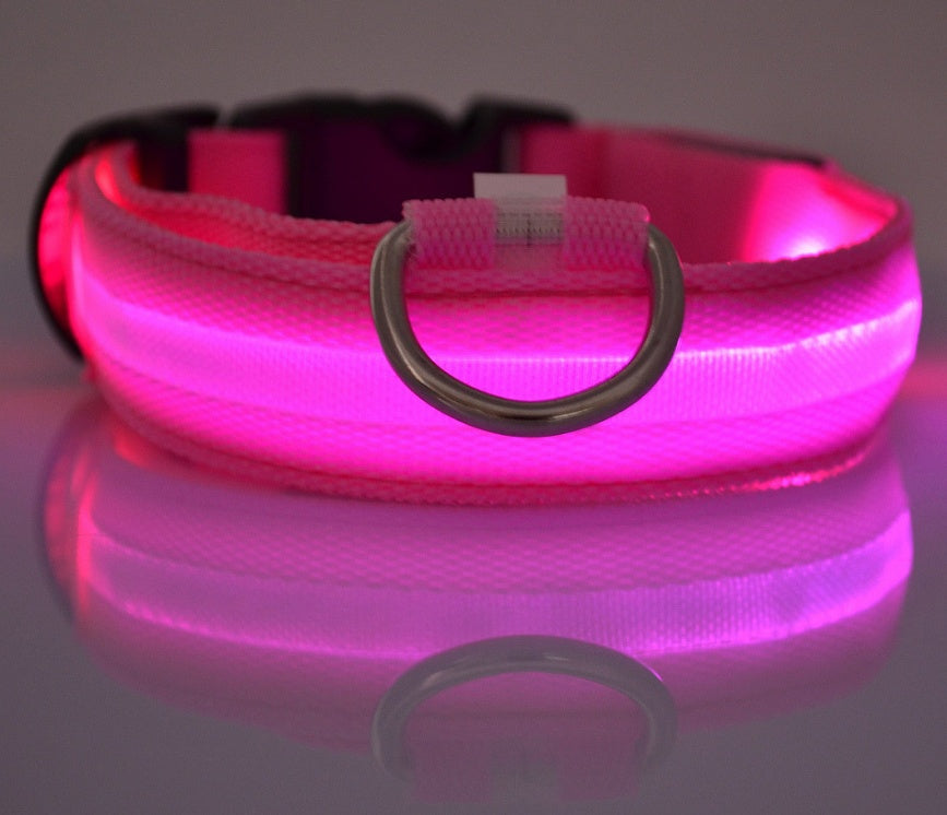 Dogs LED Luminous Collar, Night Safety Flashing, Glow in Dark Adjustable Leash