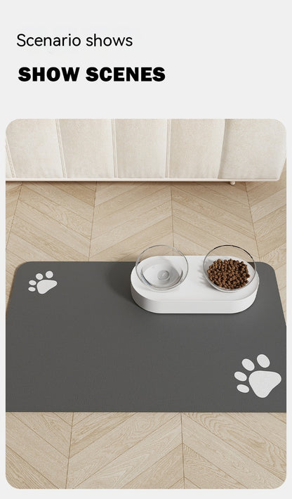 Dogs And Cats Feeding Bowl Absorbent Mats