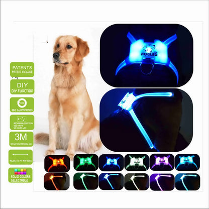 LED Luminous,Anti-car Accident ,Flashing Lights Dog Harness