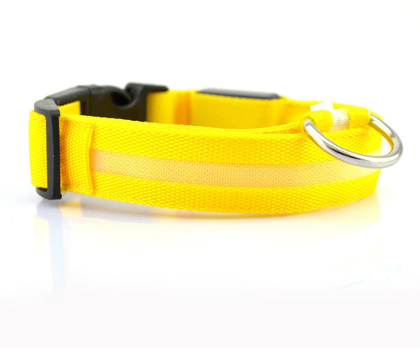 Dogs LED Luminous Collar, Night Safety Flashing, Glow in Dark Adjustable Leash