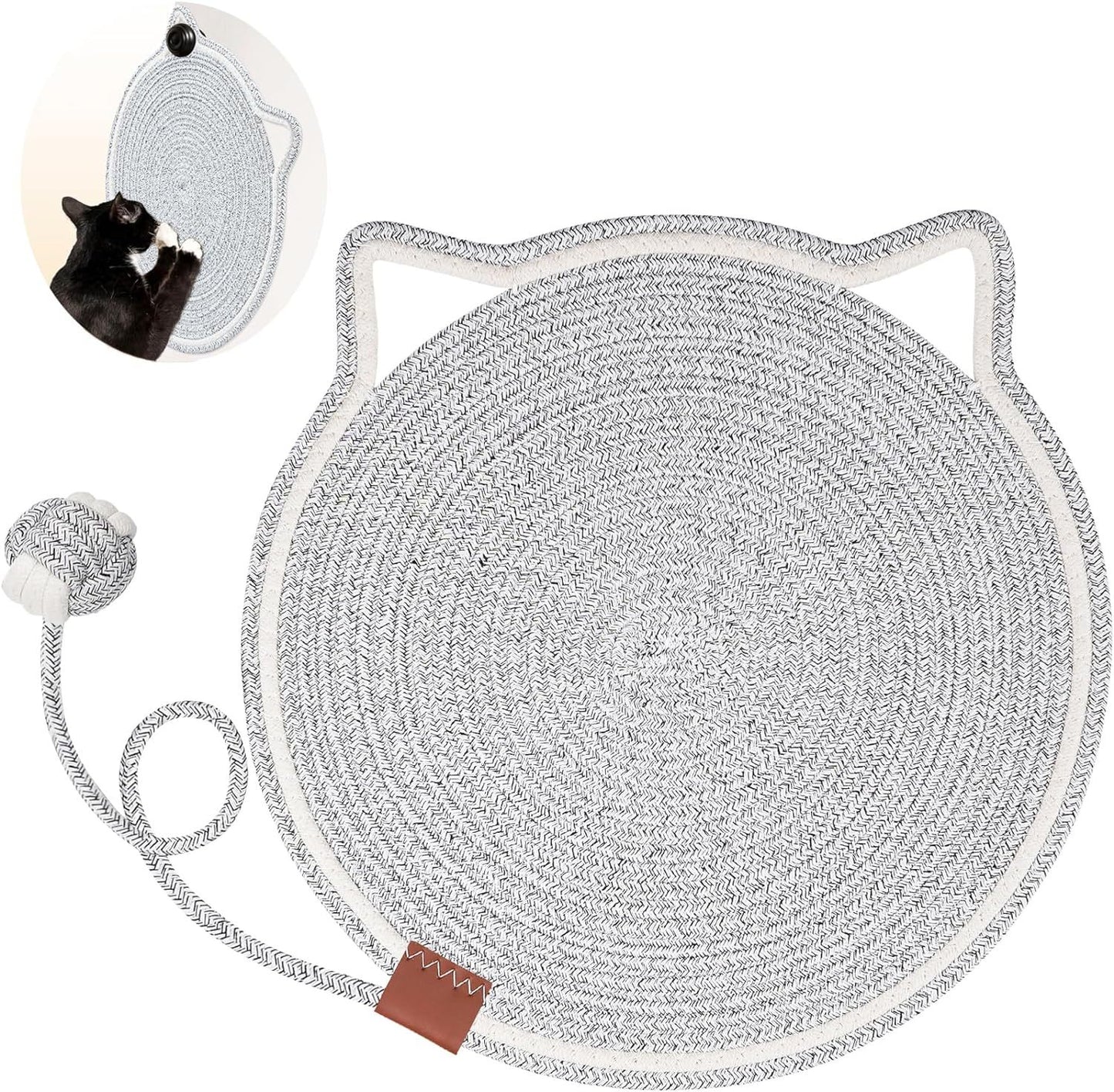 Eco-Friendly Cats Scratcher Mat with Interactive Toy