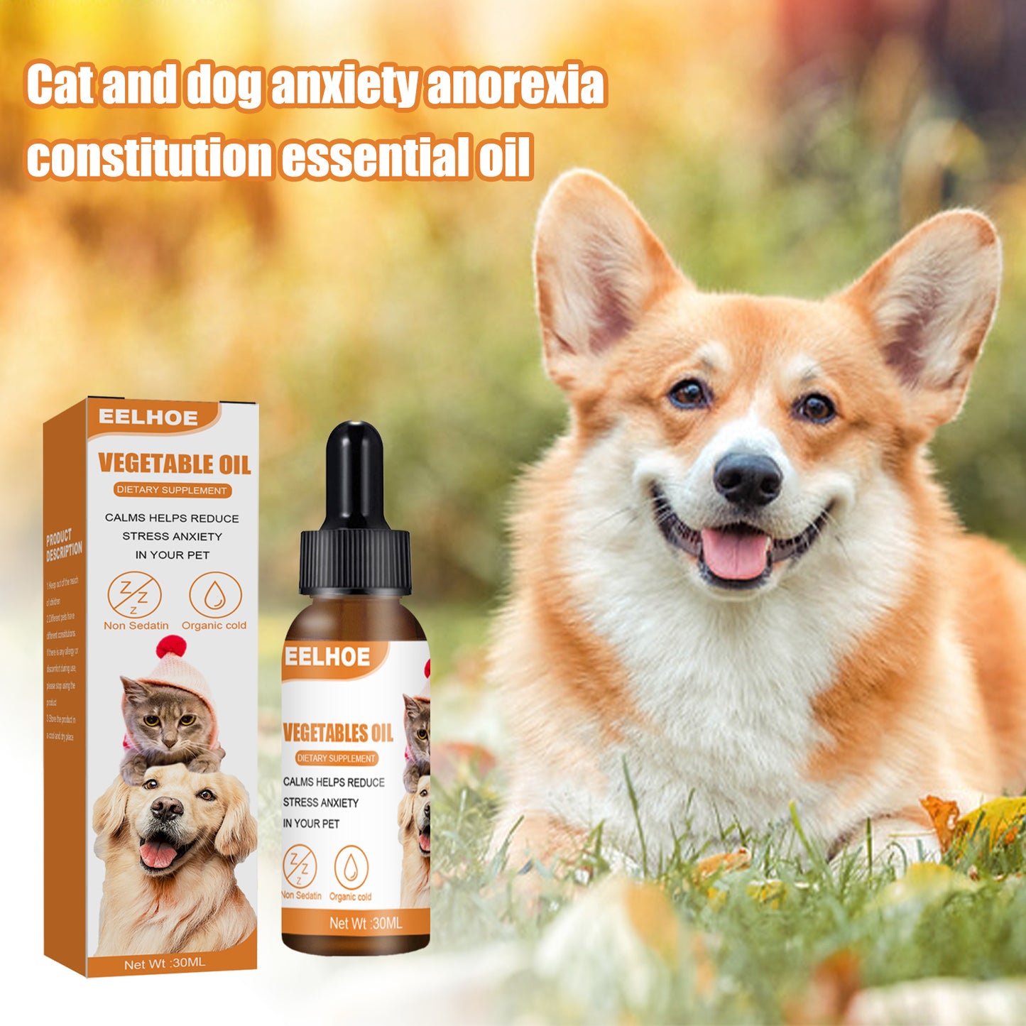 Cats & Dogs Hemp Seed Oil for Health Enhancement and Relieving Dog Anxiety