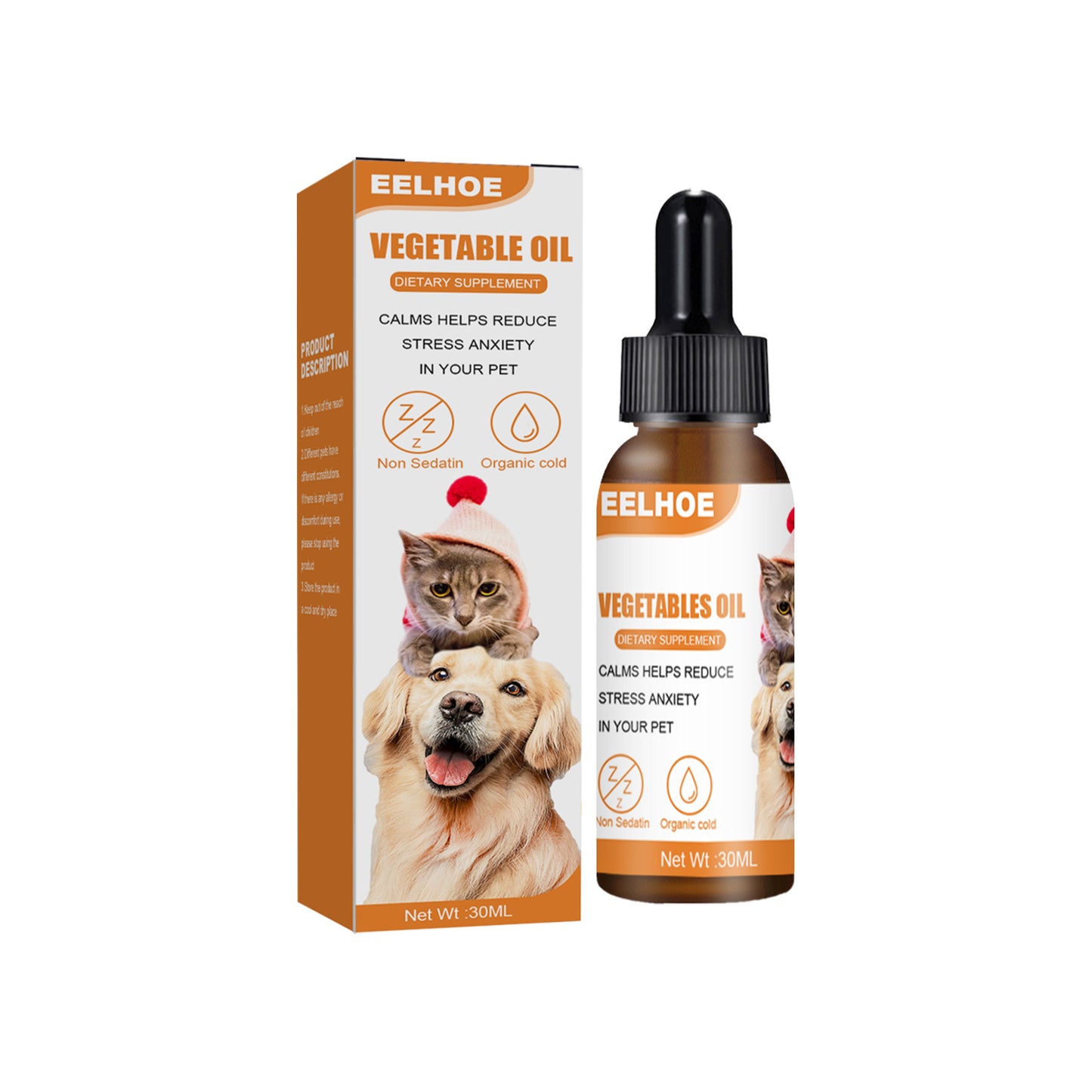 Cats & Dogs Hemp Seed Oil for Health Enhancement and Relieving Dog Anxiety