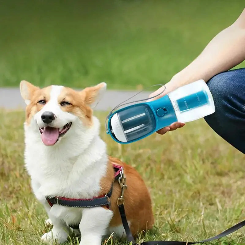 Three-in-one Portable Pets Water Bottle