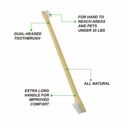 Eco-Friendly Dogs and Cats Bamboo Double-sided Toothbrush