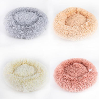 Vegan Soft Fur Fabric, Dogs and Cats Donut Plush Beds