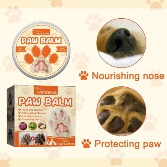 Cats and Dogs Natural Plant Formula Paw Balm, Softens Dry Paw Pads