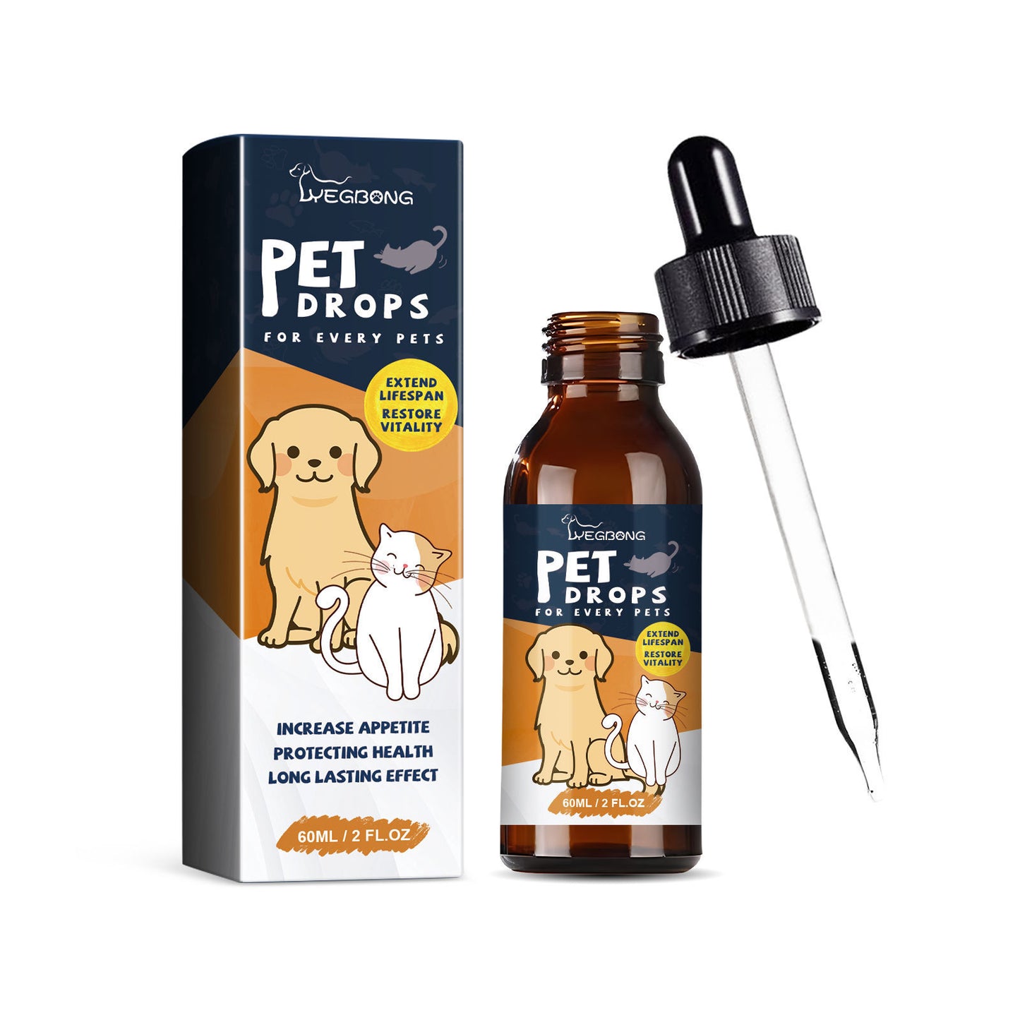 Dogs and Cats Health Care Drops, Enhances the Vitality Of Pets and Supplements Nutrition