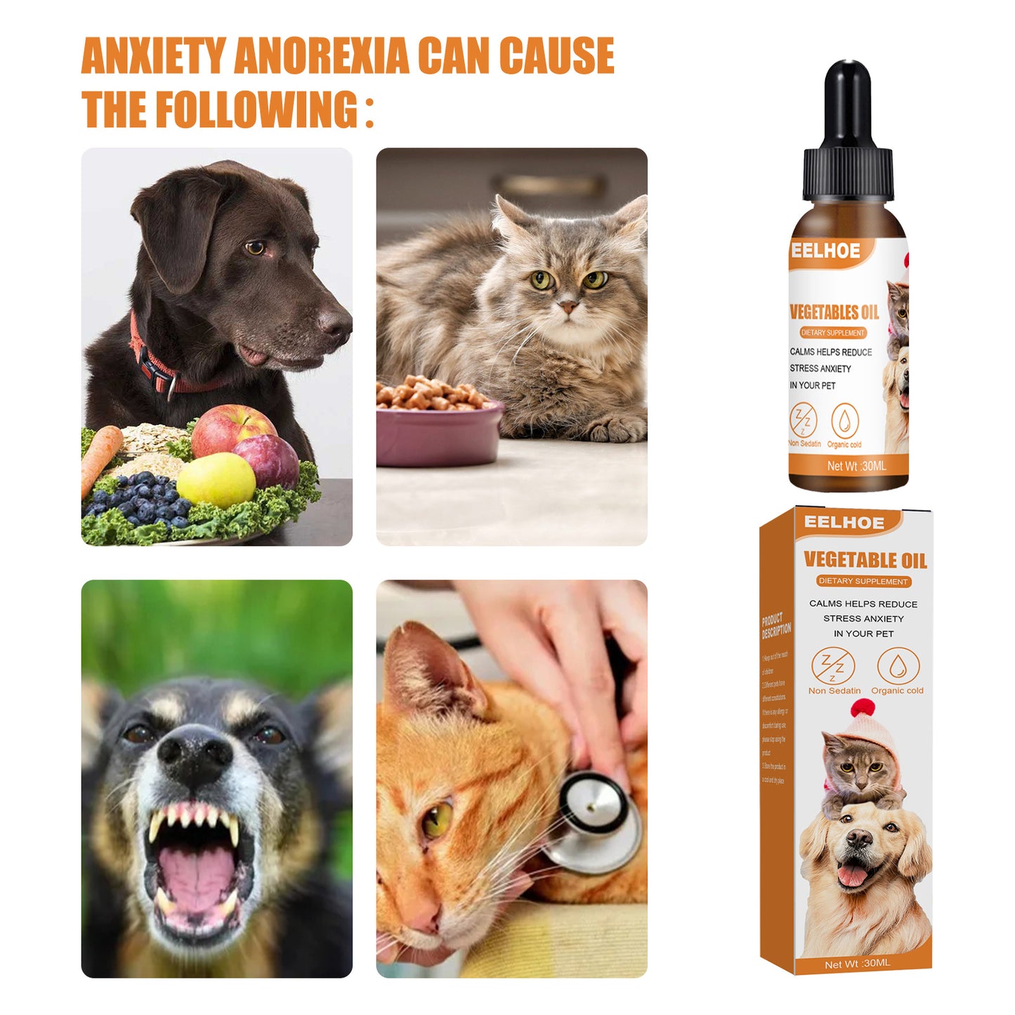 Cats & Dogs Hemp Seed Oil for Health Enhancement and Relieving Dog Anxiety